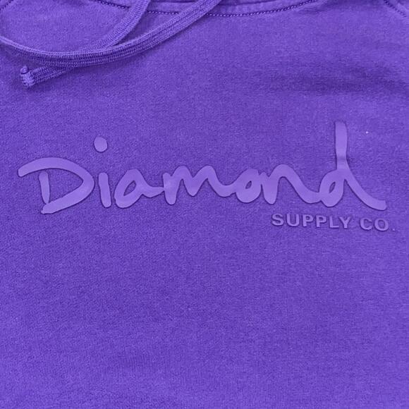 Diamond Supply Co Pullover Hoodie Mens 2XL Purple Mens Streetwear Skatewear - Picture 2 of 11